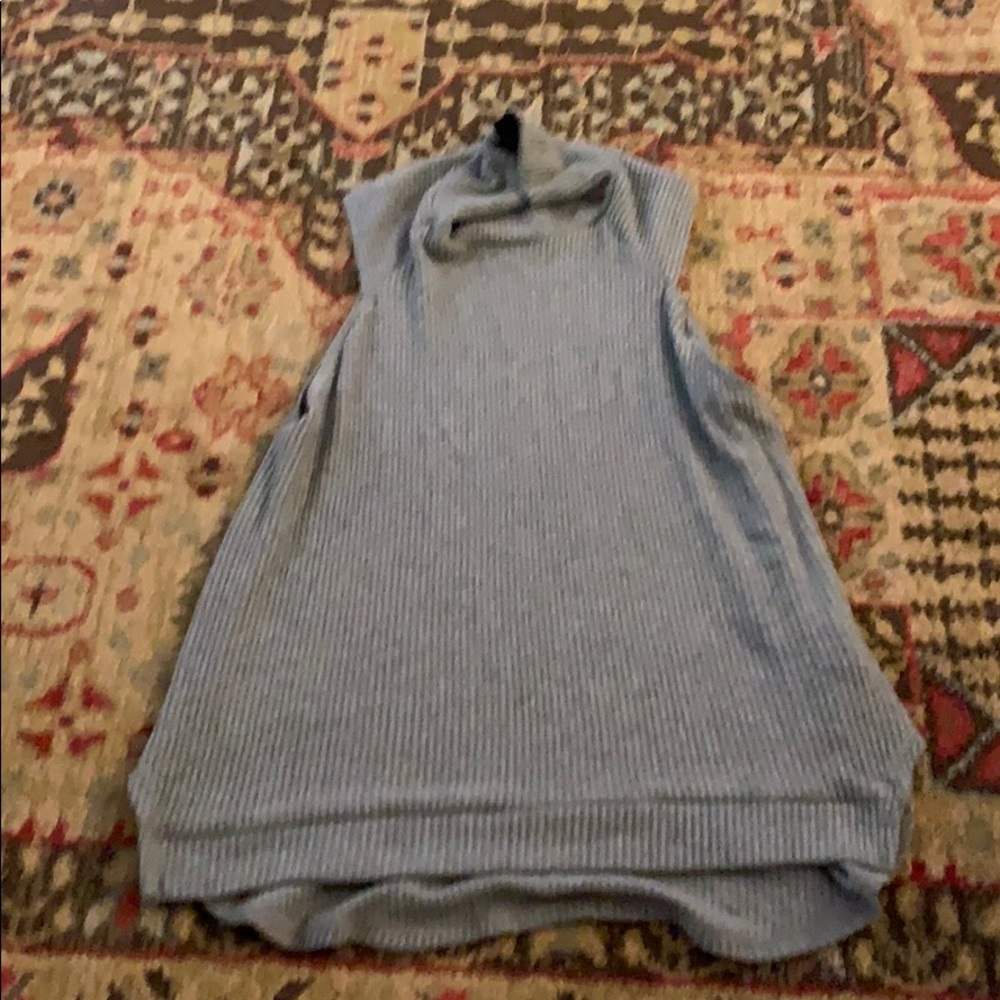 Grey turtleneck tank top